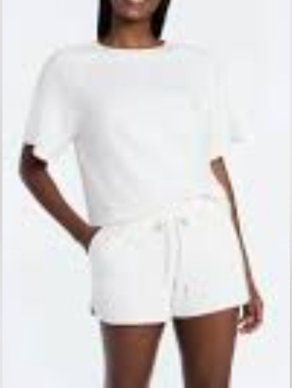 Women’s White Short Sleeve Lounge Top